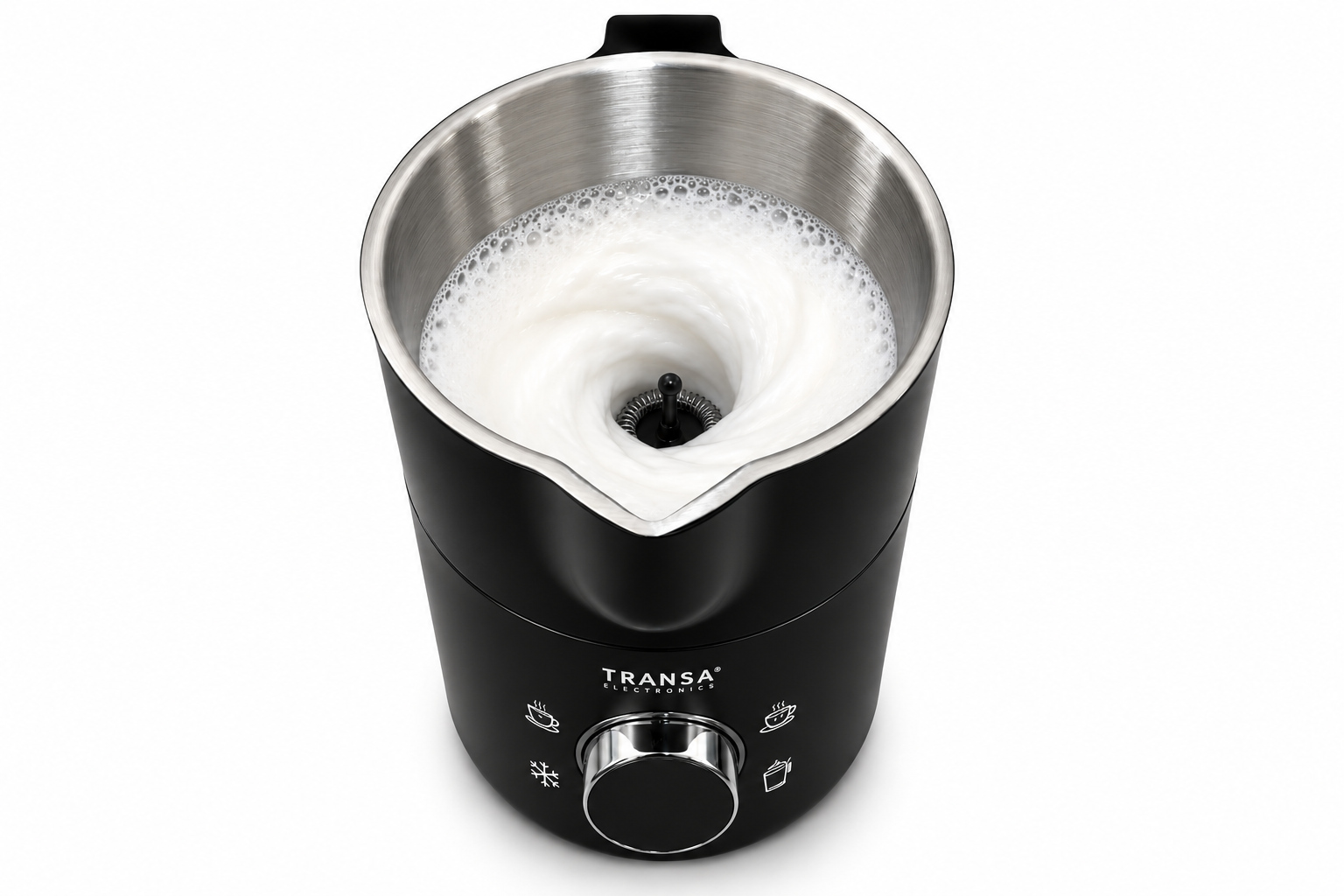 Odłączany dzbanek ze stali nierdzewnej MilkyJug Black